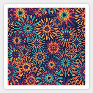 Colorful oriental seamless pattern Sticker